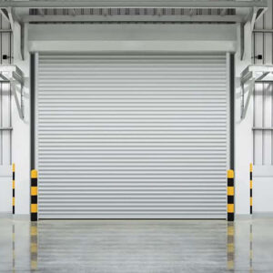 Cửa cuốn chống cháy công nghiệp – Thép mạ kẽm, tốc độ 2.0m/s, tích hợp báo cháy